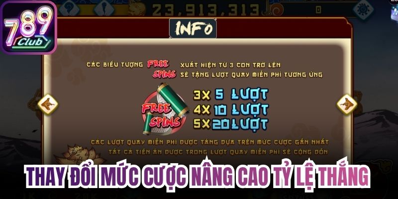 Thay đổi mức cược nâng cao tỷ lệ thắng 