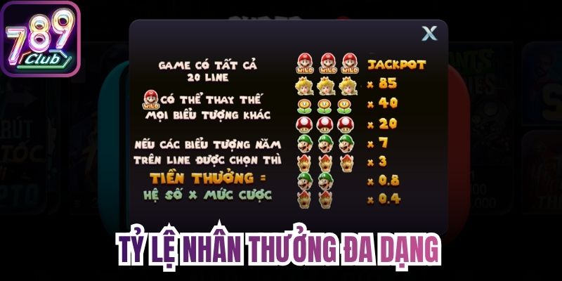 Tỷ lệ nhân thưởng đa dạng 